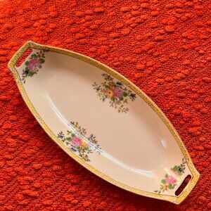 Vintage Noritake Hand Painted Oval Dish
